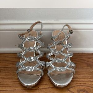 Nina Silver Glitter Heels